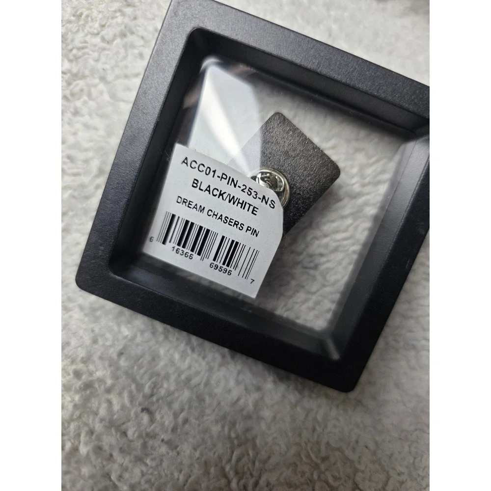Dream Chasers Meek Mill DC Logo Enamel Pin Black White ACC01-PIN-253-NS